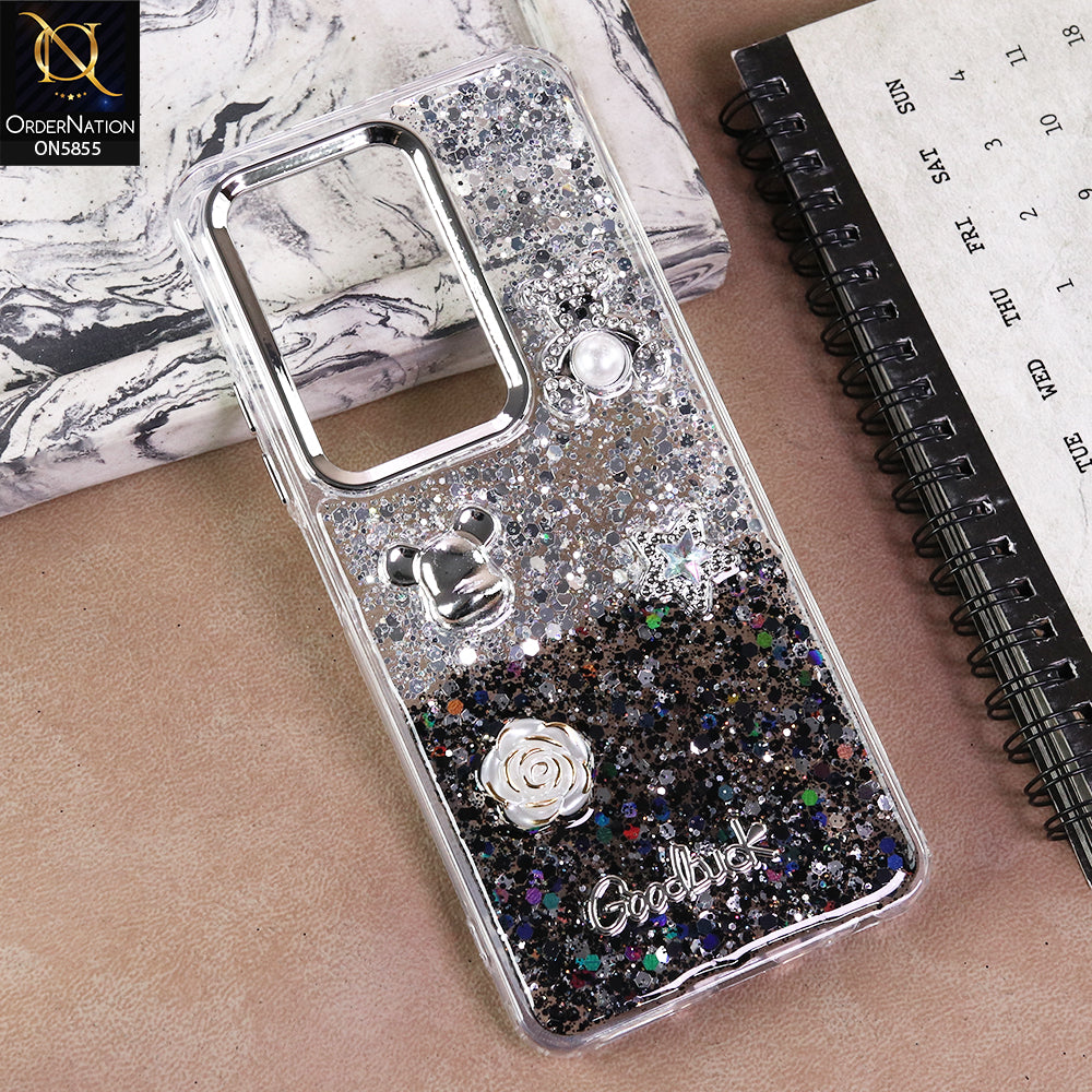 Infinix Hot 50 4G Cover  - Design4 - New Cool 3D Goodluck Trendy Dual Sides Glitter Shiny Case (Glitter Doesn`t Move)