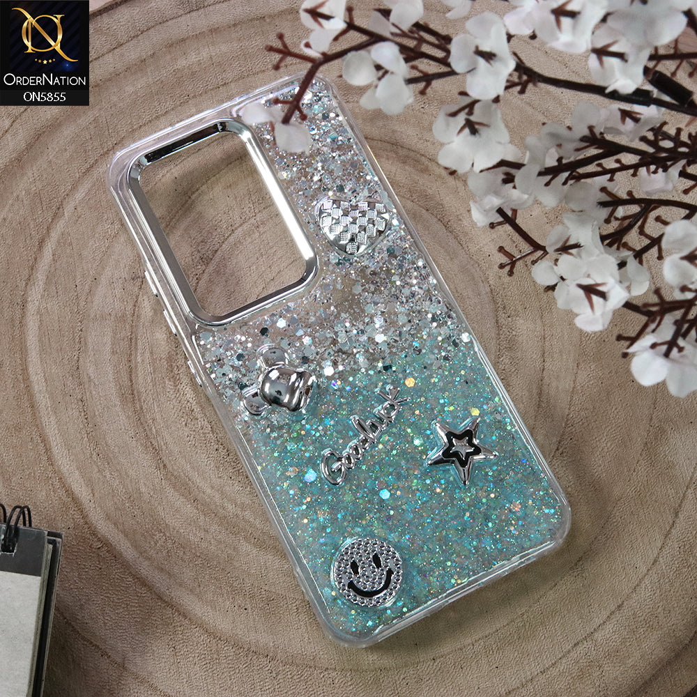 Vivo Y300t / Vivo T4x Cover - Design1 - New Cool 3D Goodluck Trendy Dual Sides Glitter Shiny Case (Glitter Doesn`t Move)