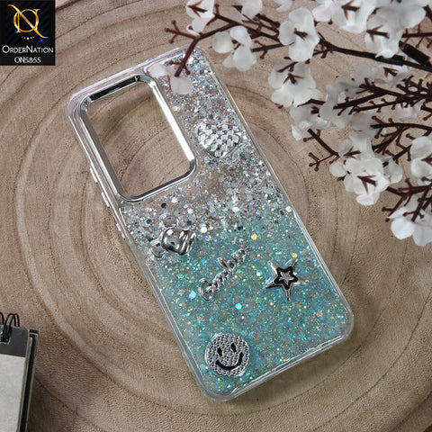 Vivo Y300t / Vivo T4x Cover - Design1 - New Cool 3D Goodluck Trendy Dual Sides Glitter Shiny Case (Glitter Doesn`t Move)