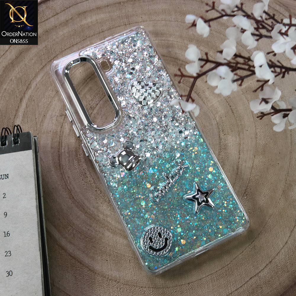Infinix Hot 50 Pro Cover - Design1 - New Cool 3D Goodluck Trendy Dual Sides Glitter Shiny Case (Glitter Doesn`t Move)