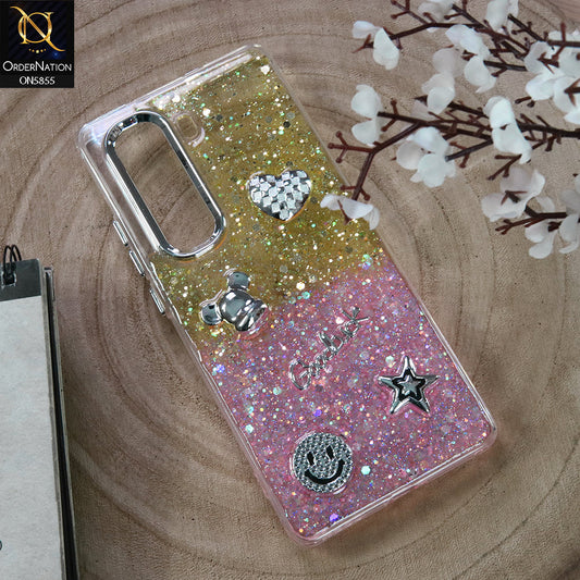 Infinix Hot 50 Pro Cover - Design2 - New Cool 3D Goodluck Trendy Dual Sides Glitter Shiny Case (Glitter Doesn`t Move)