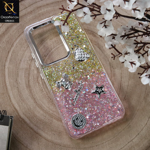 Vivo Y300t / Vivo T4x Cover - Design2 - New Cool 3D Goodluck Trendy Dual Sides Glitter Shiny Case (Glitter Doesn`t Move)