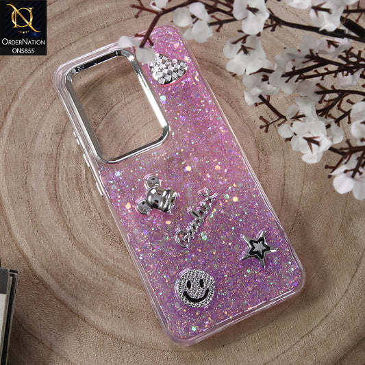 Infinix Hot 50 Pro Cover - Design5 - New Cool 3D Goodluck Trendy Dual Sides Glitter Shiny Case (Glitter Doesn`t Move)