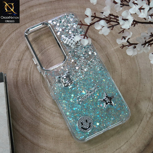Infinix Hot 60 Cover - Design1 - New Cool 3D Goodluck Trendy Dual Sides Glitter Shiny Case (Glitter Doesn`t Move)