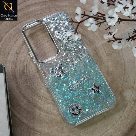 Infinix Hot 60 Cover - Design1 - New Cool 3D Goodluck Trendy Dual Sides Glitter Shiny Case (Glitter Doesn`t Move)