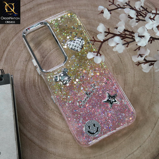 Infinix Hot 60i 4G Cover - Design2 - New Cool 3D Goodluck Trendy Dual Sides Glitter Shiny Case (Glitter Doesn`t Move)