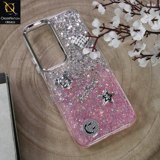 Infinix Hot 60i 4G Cover - Design7 - New Cool 3D Goodluck Trendy Dual Sides Glitter Shiny Case (Glitter Doesn`t Move)