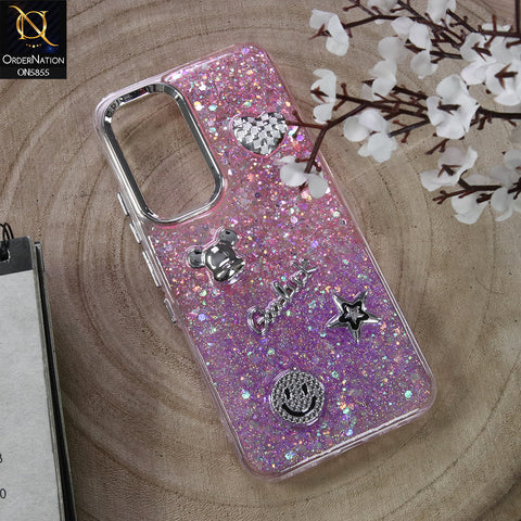 Infinix Hot 60 Pro Cover - Design5 - New Cool 3D Goodluck Trendy Dual Sides Glitter Shiny Case (Glitter Doesn`t Move)