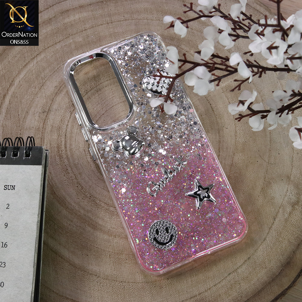Infinix Hot 60 Pro Plus Cover - Design7 - New Cool 3D Goodluck Trendy Dual Sides Glitter Shiny Case (Glitter Doesn`t Move)