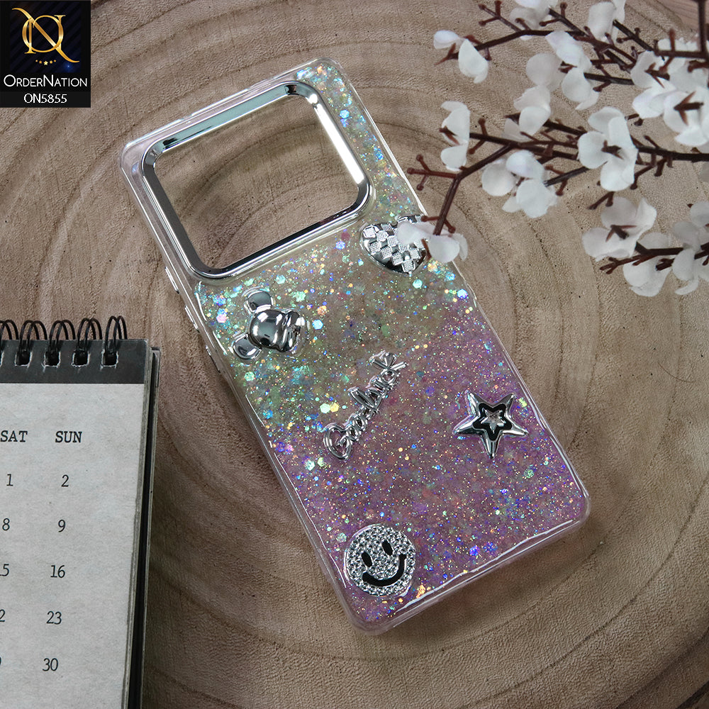 Infinix Note 40 Pro Plus Cover - Design3 - New Cool 3D Goodluck Trendy Dual Sides Glitter Shiny Case (Glitter Doesn`t Move)