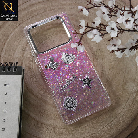 Infinix Note 40 Pro Plus Cover - Design5 - New Cool 3D Goodluck Trendy Dual Sides Glitter Shiny Case (Glitter Doesn`t Move)