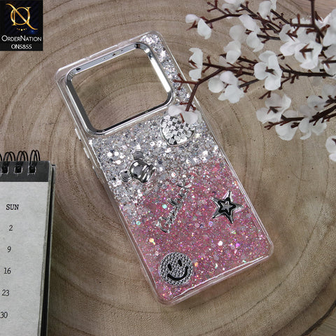 Infinix Note 40 Pro Plus Cover - Design7 - New Cool 3D Goodluck Trendy Dual Sides Glitter Shiny Case (Glitter Doesn`t Move)