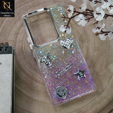 Infinix Note 50 Pro 4G Cover - Design3 - New Cool 3D Goodluck Trendy Dual Sides Glitter Shiny Case (Glitter Doesn`t Move)