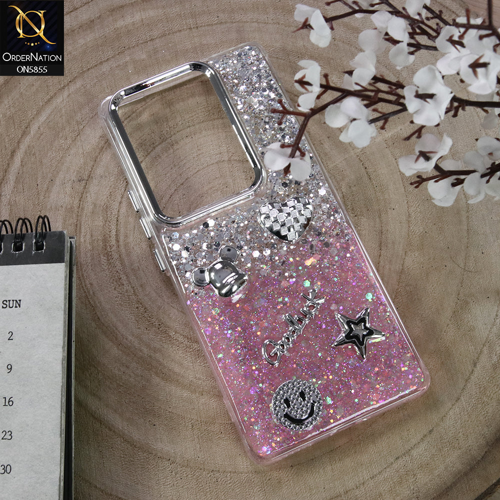 Infinix Note 50 4G Cover - Design7 - New Cool 3D Goodluck Trendy Dual Sides Glitter Shiny Case (Glitter Doesn`t Move)