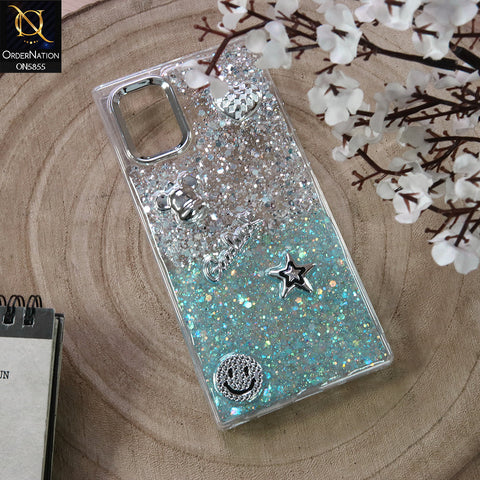 Samsung Galaxy Note 10 Cover - Design1 - New Cool 3D Goodluck Trendy Dual Sides Glitter Shiny Case (Glitter Doesn`t Move)