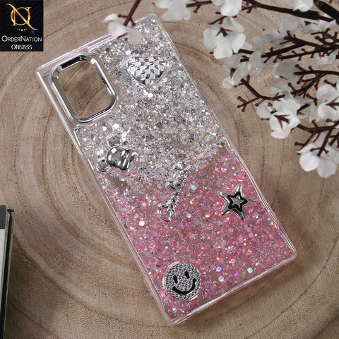 Samsung Galaxy Note 10 Cover - Design7 - New Cool 3D Goodluck Trendy Dual Sides Glitter Shiny Case (Glitter Doesn`t Move)