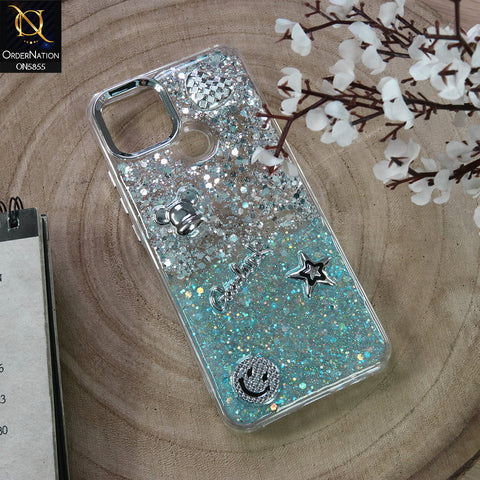 Oppo A15s Cover - Design1 - New Cool 3D Goodluck Trendy Dual Sides Glitter Shiny Case (Glitter Doesn`t Move)