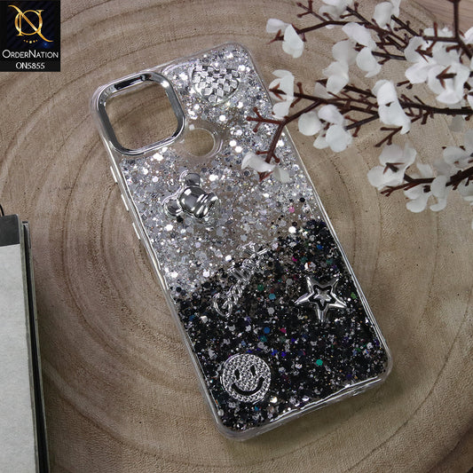 Oppo A15 Cover - Design4 - New Cool 3D Goodluck Trendy Dual Sides Glitter Shiny Case (Glitter Doesn`t Move)