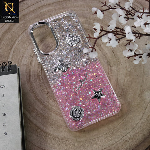 Oppo A18 Cover - Design7 - New Cool 3D Goodluck Trendy Dual Sides Glitter Shiny Case (Glitter Doesn`t Move)
