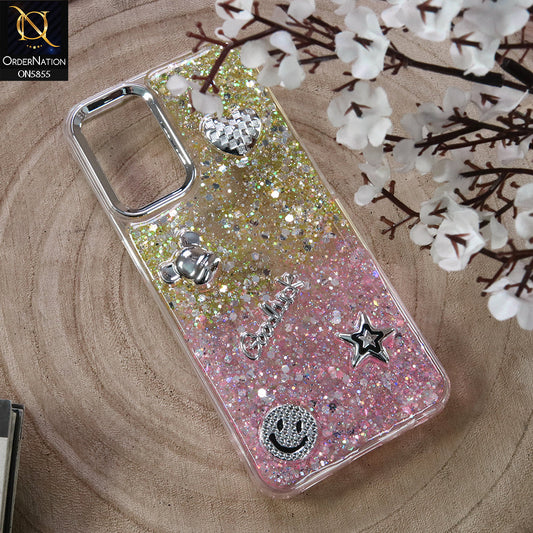 Oppo A55 Cover - Design2 - New Cool 3D Goodluck Trendy Dual Sides Glitter Shiny Case (Glitter Doesn`t Move)