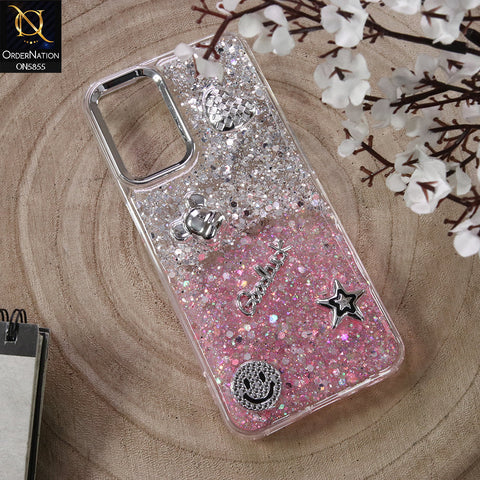 Oppo A55 Cover - Design7 - New Cool 3D Goodluck Trendy Dual Sides Glitter Shiny Case (Glitter Doesn`t Move)