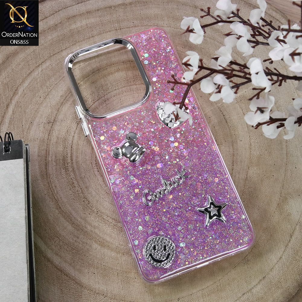 Oppo A5 Pro 4G Cover - Design5 - New Cool 3D Goodluck Trendy Dual Sides Glitter Shiny Case (Glitter Doesn`t Move)