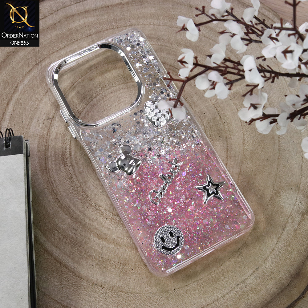 Oppo A5 Pro 5G Cover - Design7 - New Cool 3D Goodluck Trendy Dual Sides Glitter Shiny Case (Glitter Doesn`t Move)