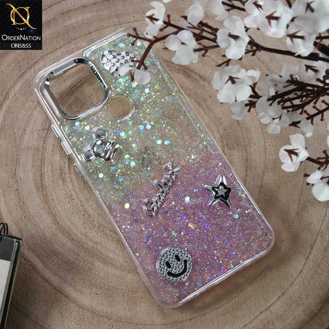 Xiaomi Poco C50 Cover - Design3 - New Cool 3D Goodluck Trendy Dual Sides Glitter Shiny Case (Glitter Doesn`t Move)