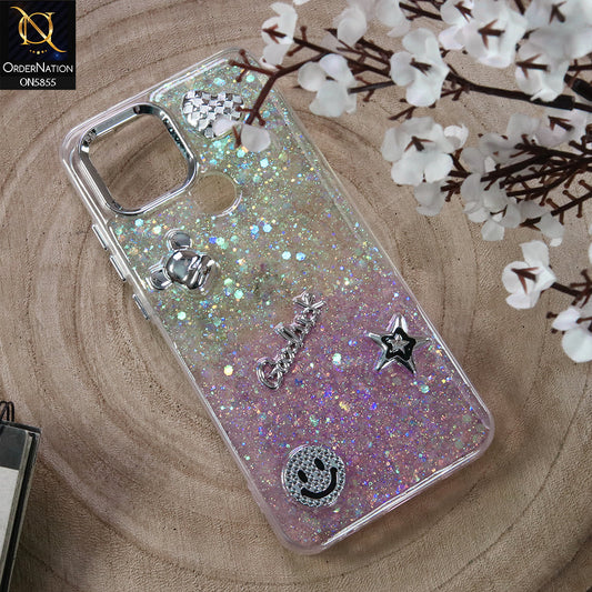 Xiaomi Redmi A1 Cover - Design3 - New Cool 3D Goodluck Trendy Dual Sides Glitter Shiny Case (Glitter Doesn`t Move)