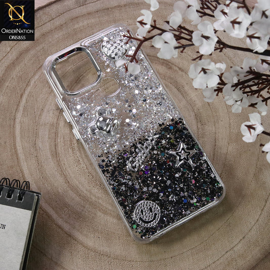 Xiaomi Redmi A2 Cover - Design4 - New Cool 3D Goodluck Trendy Dual Sides Glitter Shiny Case (Glitter Doesn`t Move)