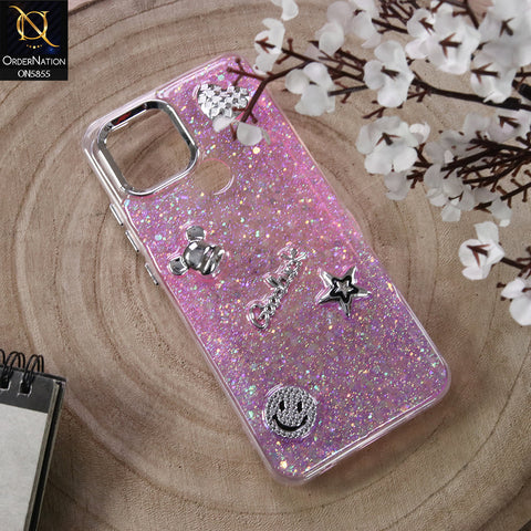 Xiaomi Poco C50 Cover - Design5 - New Cool 3D Goodluck Trendy Dual Sides Glitter Shiny Case (Glitter Doesn`t Move)