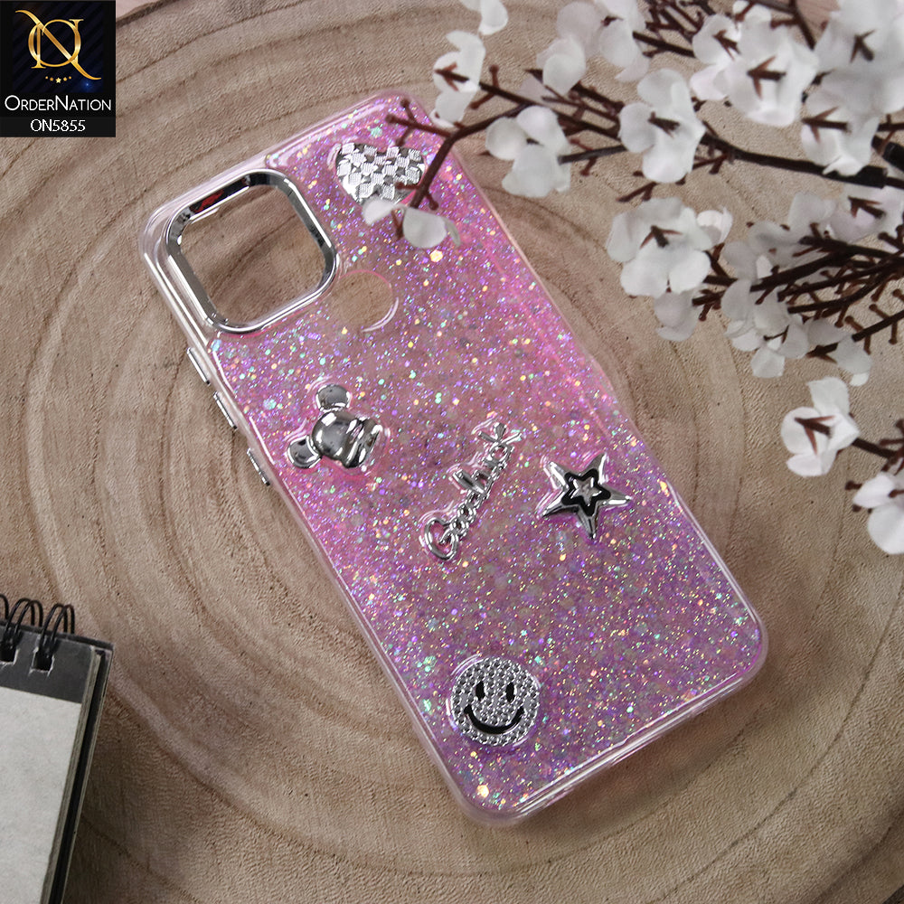 Xiaomi Redmi A2 Plus Cover - Design5 - New Cool 3D Goodluck Trendy Dual Sides Glitter Shiny Case (Glitter Doesn`t Move)