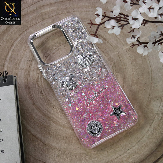 Tecno Spark Go 1 Cover - Design7 - New Cool 3D Goodluck Trendy Dual Sides Glitter Shiny Case (Glitter Doesn`t Move)