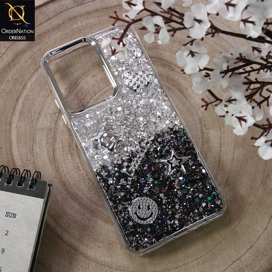 Realme C61 (India) Cover - Design4 - New Cool 3D Goodluck Trendy Dual Sides Glitter Shiny Case (Glitter Doesn`t Move)