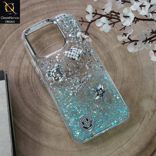 Xiaomi Poco C55 Cover - Design1 - New Cool 3D Goodluck Trendy Dual Sides Glitter Shiny Case (Glitter Doesn`t Move)