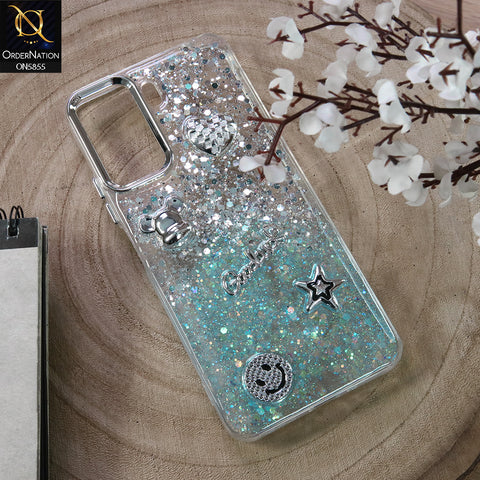 Oppo A55 5G Cover - Design1 - New Cool 3D Goodluck Trendy Dual Sides Glitter Shiny Case (Glitter Doesn`t Move)