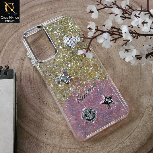 Xiaomi Poco C65 Cover - Design2 - New Cool 3D Goodluck Trendy Dual Sides Glitter Shiny Case (Glitter Doesn`t Move)
