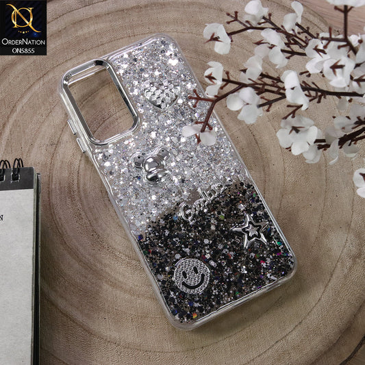 Xiaomi Poco C65 Cover - Design4 - New Cool 3D Goodluck Trendy Dual Sides Glitter Shiny Case (Glitter Doesn`t Move)