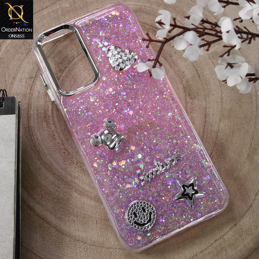 Xiaomi Poco C65 Cover - Design5 - New Cool 3D Goodluck Trendy Dual Sides Glitter Shiny Case (Glitter Doesn`t Move)