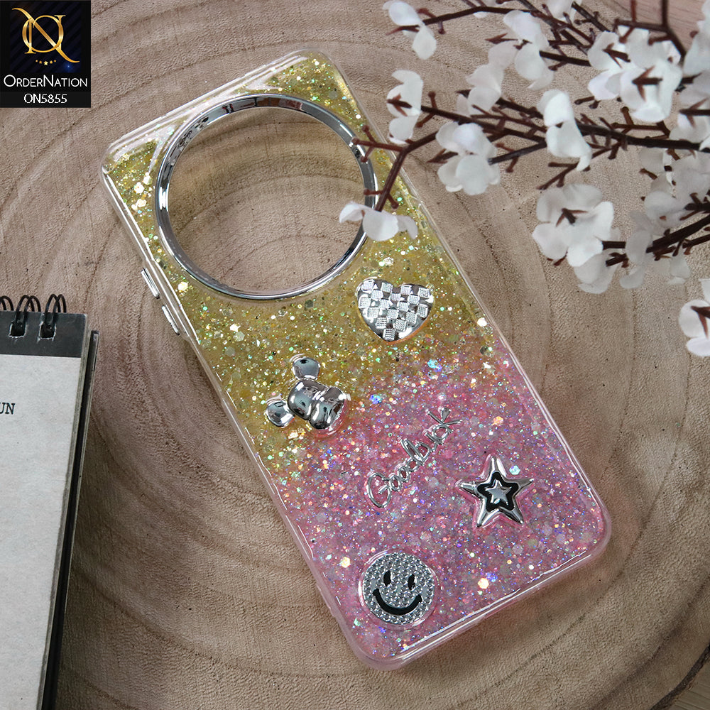 Xiaomi Poco C75 Cover - Design2 - New Cool 3D Goodluck Trendy Dual Sides Glitter Shiny Case (Glitter Doesn`t Move)