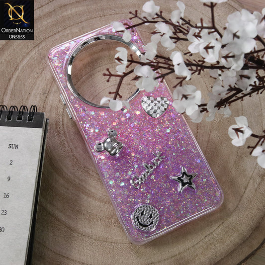 Xiaomi Poco C75 Cover - Design5 - New Cool 3D Goodluck Trendy Dual Sides Glitter Shiny Case (Glitter Doesn`t Move)
