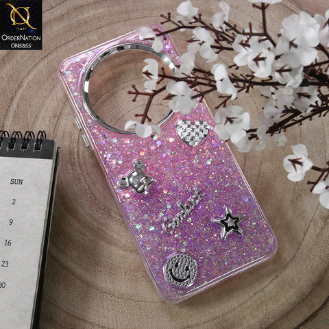 Xiaomi Redmi 14C Cover - Design5 - New Cool 3D Goodluck Trendy Dual Sides Glitter Shiny Case (Glitter Doesn`t Move)