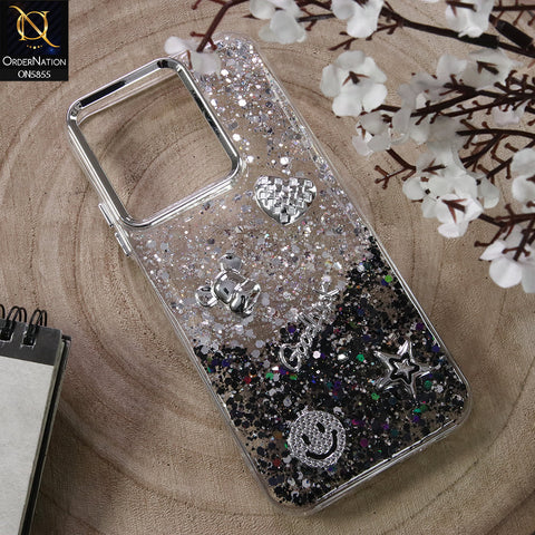 Xiaomi Poco C85 4G Cover - Design4 - New Cool 3D Goodluck Trendy Dual Sides Glitter Shiny Case (Glitter Doesn`t Move)