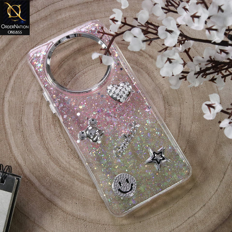 Xiaomi Redmi A3 Cover - Design6 - New Cool 3D Goodluck Trendy Dual Sides Glitter Shiny Case (Glitter Doesn`t Move)