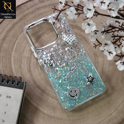 Xiaomi Redmi Note 13 Cover - Design1 - New Cool 3D Goodluck Trendy Dual Sides Glitter Shiny Case (Glitter Doesn`t Move)