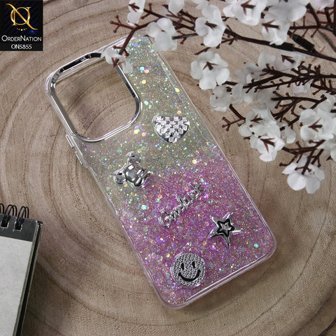 Xiaomi Redmi Note 13 Cover - Design3 - New Cool 3D Goodluck Trendy Dual Sides Glitter Shiny Case (Glitter Doesn`t Move)