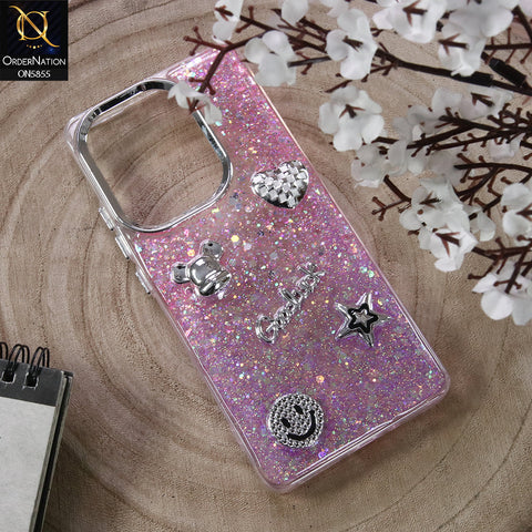 Xiaomi Redmi Note 13 Pro 4G Cover - Design5 - New Cool 3D Goodluck Trendy Dual Sides Glitter Shiny Case (Glitter Doesn`t Move)