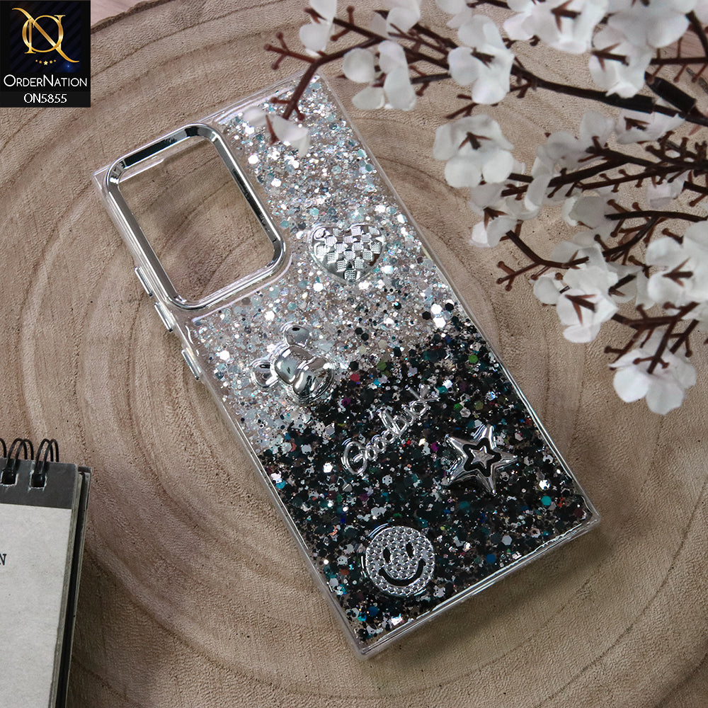 Samsung Galaxy S21 Plus 5G Cover - Design4 - New Cool 3D Goodluck Trendy Dual Sides Glitter Shiny Case (Glitter Doesn`t Move)