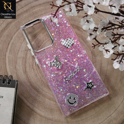 Samsung Galaxy S21 Plus 5G Cover - Design5 - New Cool 3D Goodluck Trendy Dual Sides Glitter Shiny Case (Glitter Doesn`t Move)