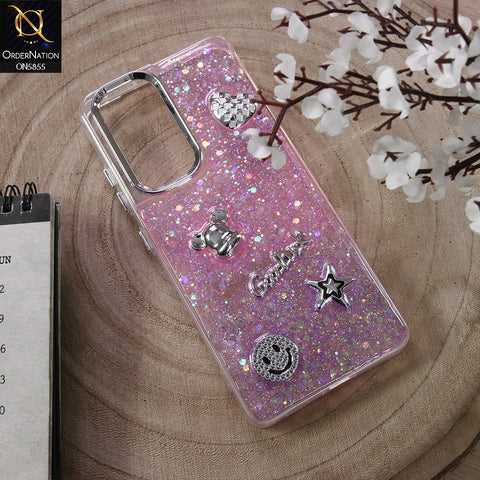 Samsung Galaxy S21 Ultra 5G Cover - Design5 - New Cool 3D Goodluck Trendy Dual Sides Glitter Shiny Case (Glitter Doesn`t Move)